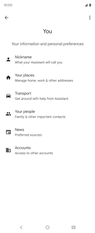 Follow the instructions on the screen to select more settings for Google Assistant.