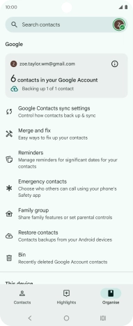 Press the Home key to return to the home screen.