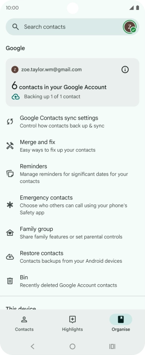 Press the Home key to return to the home screen.