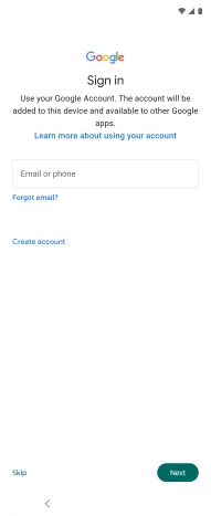 When this screen is displayed, your phone is ready to restore content from a Google One backup.