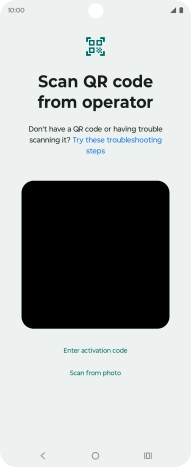 Place the QR code you've received inside the phone camera frame to scan the code.