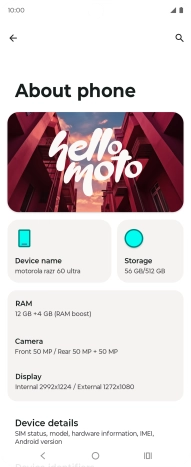 Press Device details.