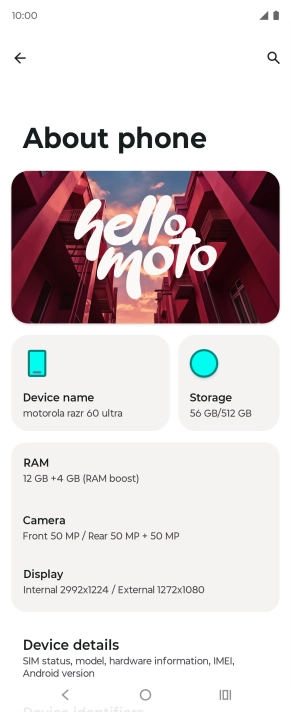Press Device details.