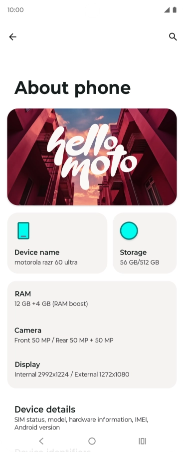 Press Device details.