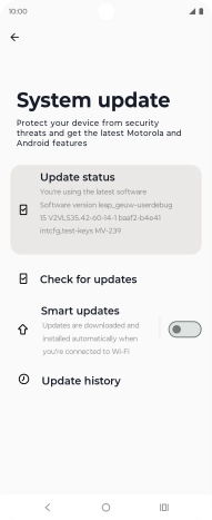 Press Check for updates. If a new software version is available, it's displayed. Follow the instructions on the screen to update the phone software.
