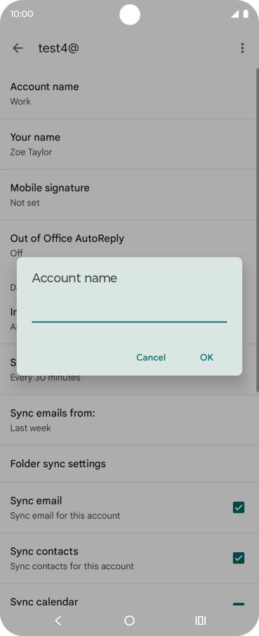 Key in the required account name and press OK.