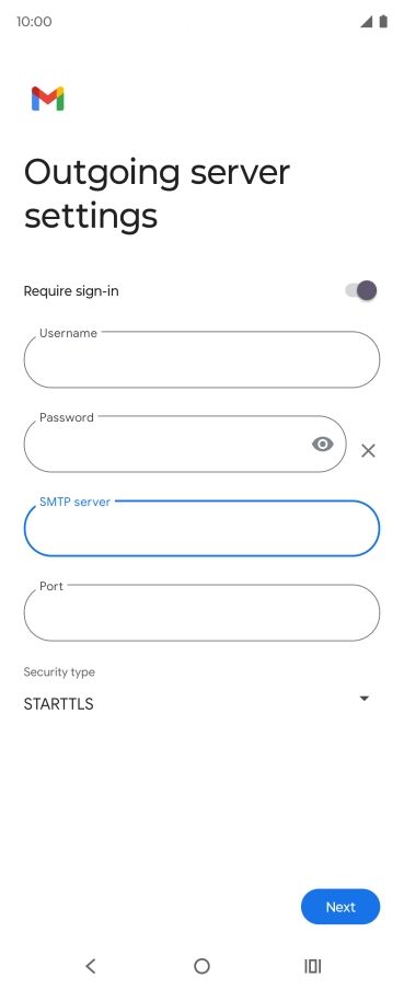 Press the field below 