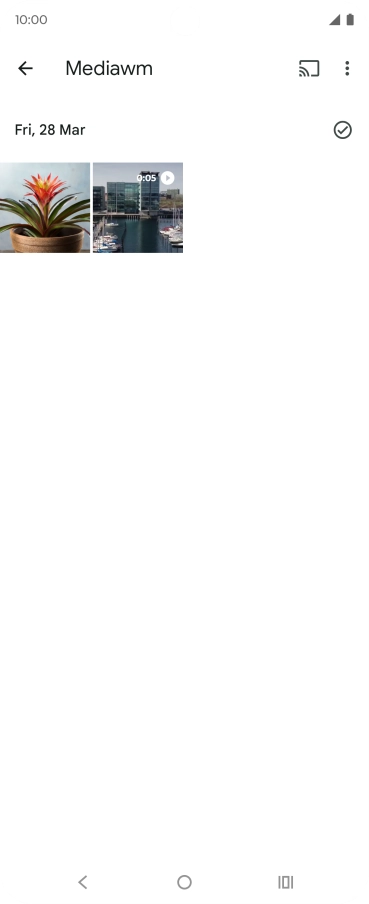 Press and hold any picture or video. Press and hold any picture or video.