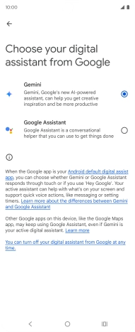 Press the required voice control assistant.