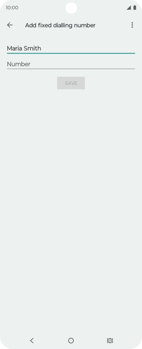 Press Number and key in the required phone number.