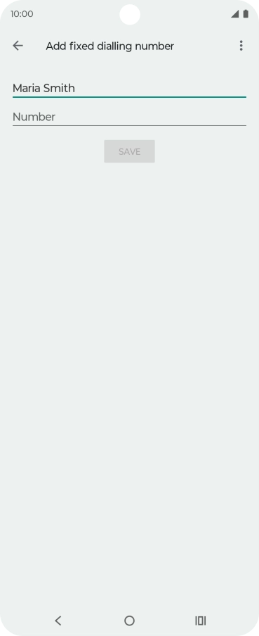 Press Number and key in the required phone number.