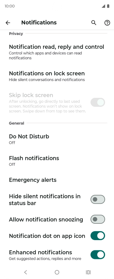 Press Do Not Disturb.
