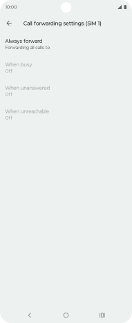 Press the required divert type.