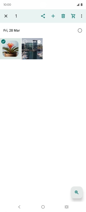 Press the required pictures or videos. Press the required pictures or videos.