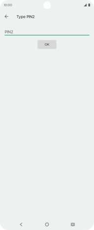 Press PIN2 and key in your PIN2. The default PIN2 is 1111.