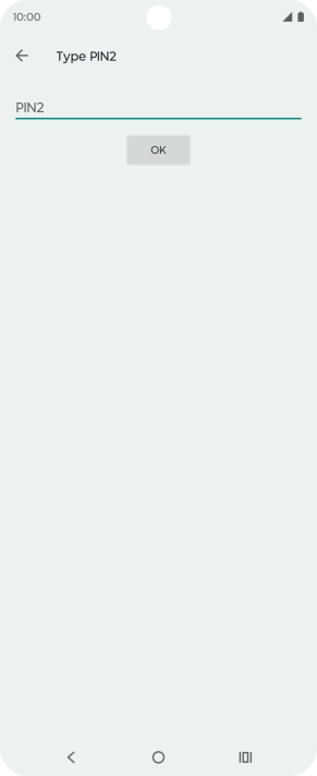 Press PIN2 and key in your PIN2. The default PIN2 is 1111.