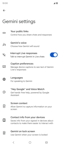 Follow the instructions on the screen to select the required settings.