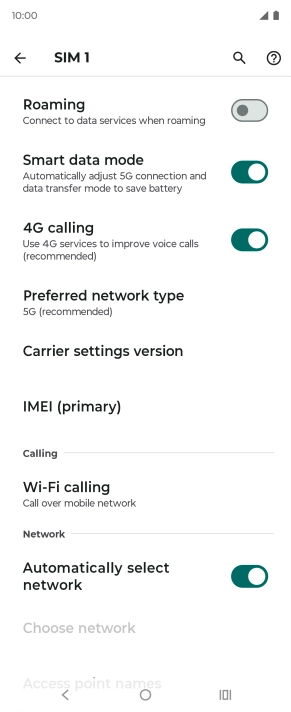 Press the indicator next to 