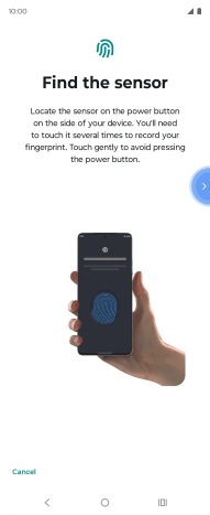 Follow the instructions on the screen to create the phone lock code using your fingerprint.