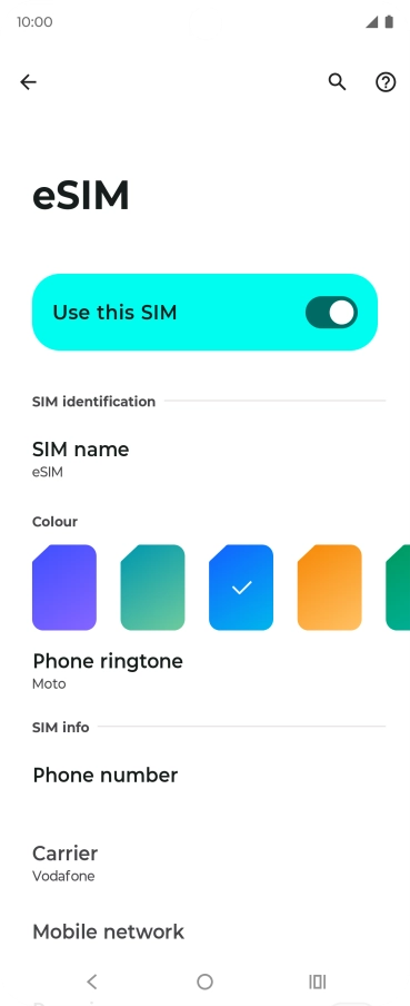 Press the indicator next to 