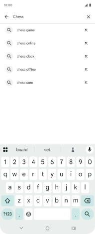 Key in the name or subject of the required app and press the search icon.