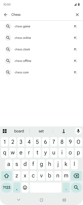 Key in the name or subject of the required app and press the search icon.