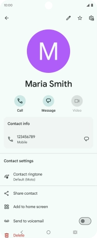 Press the Home key to return to the home screen.