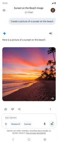 You can also ask Gemini to generate a picture based on your description.