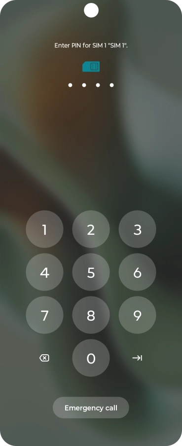If you're asked to key in your PIN, do so and press arrow right.