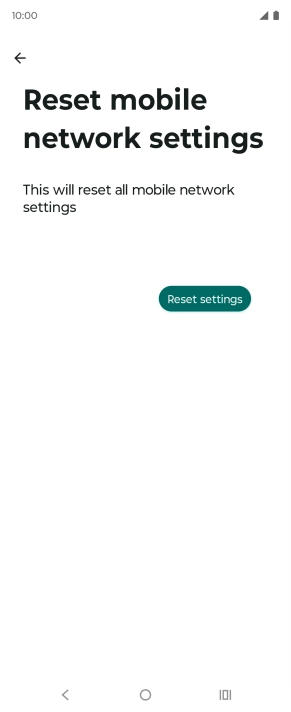 Press Reset settings.