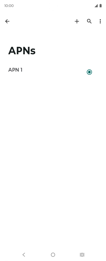 Press the new data connection icon.