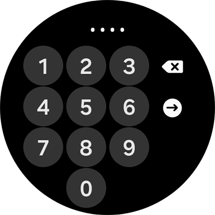 Introduce un código PIN y sigue las indicaciones de la pantalla para crear un código PIN como código de seguridad.