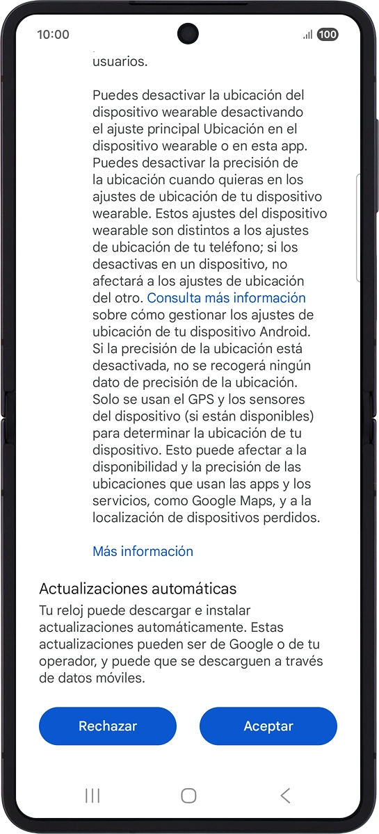 En el teléfono: Pulsa Aceptar.