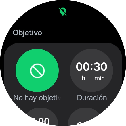 Sigue las indicaciones de la pantalla para configurar los objetivos deseados.