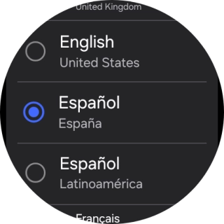 Pulsa el idioma deseado.