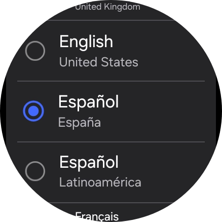 Pulsa el idioma deseado.