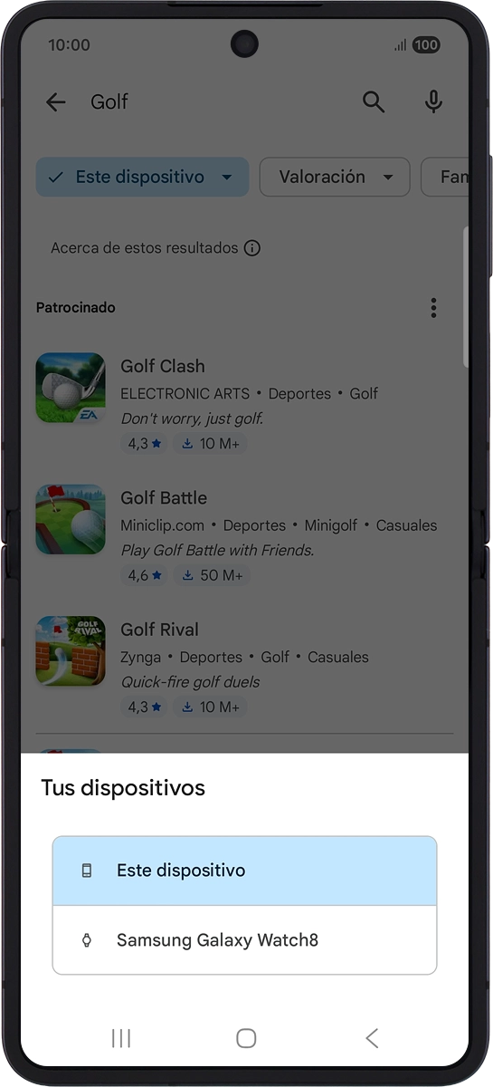 En el teléfono: Pulsa Samsung Galaxy Watch8 .