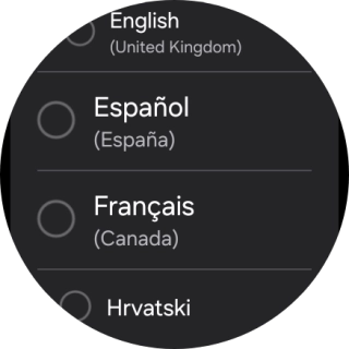 Pulsa el idioma deseado.
