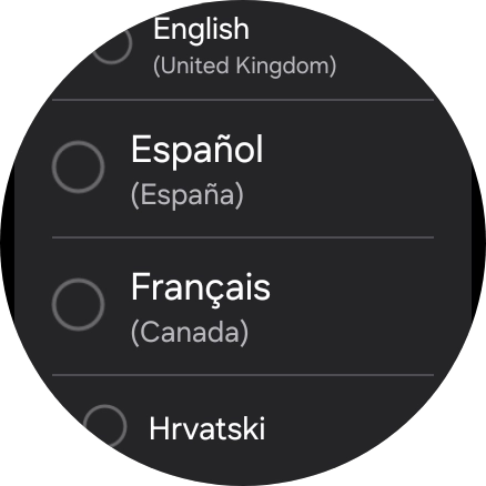 Pulsa el idioma deseado.