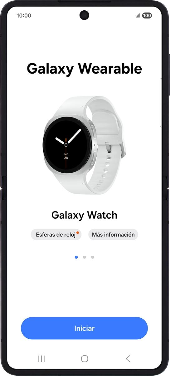 En el teléfono: Pulsa Iniciar.