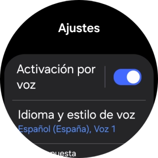 Pulsa Idioma y estilo de voz.