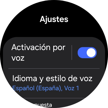 Pulsa Idioma y estilo de voz.
