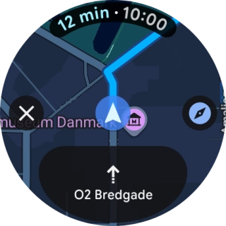 Pulsa el icono de descripción de ruta para volver a las indicaciones de la ruta.