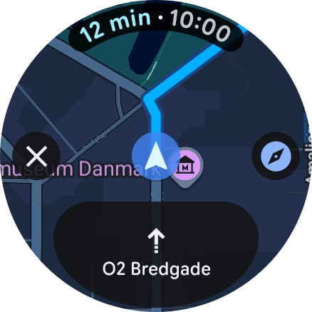 Pulsa el icono de descripción de ruta para volver a las indicaciones de la ruta.
