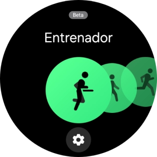 Desliza el dedo hacia la derecha o hacia la izquierda para seleccionar la actividad deseada.