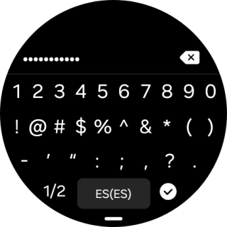 Introduce la contraseña de la red wifi y pulsa el icono de aceptar.