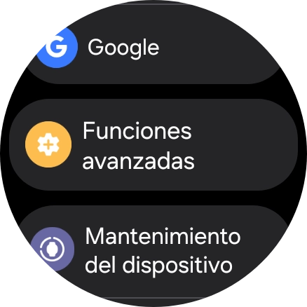 Pulsa Funciones avanzadas.