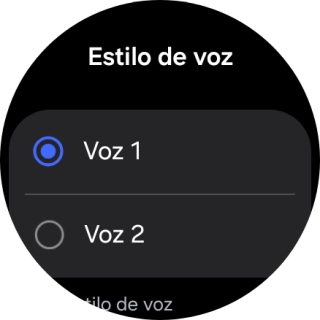 Pulsa la voz deseada.