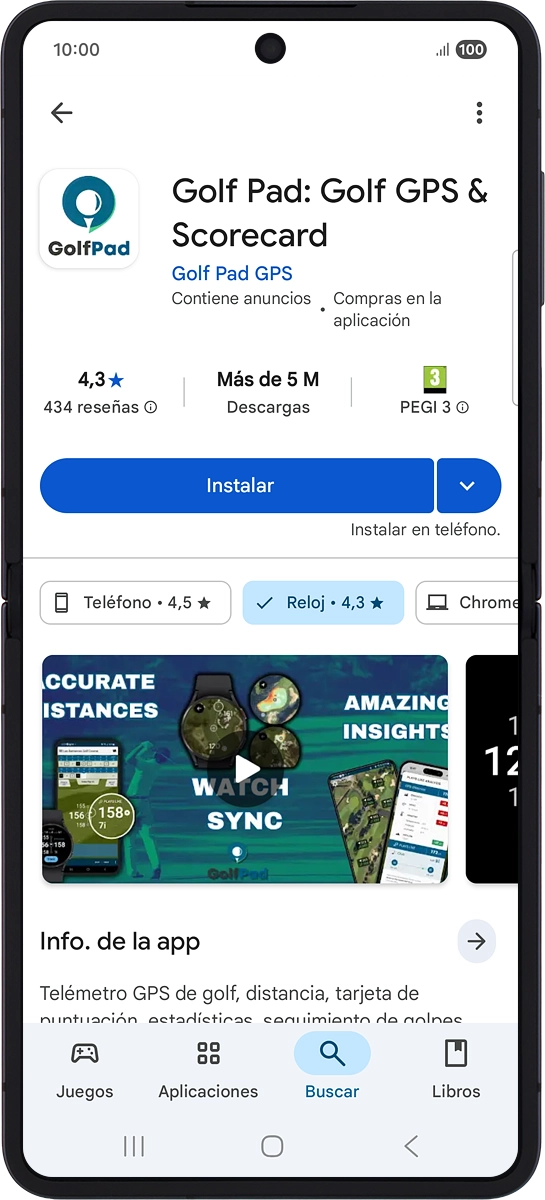 En el teléfono: Pulsa Instalar y sigue las indicaciones de la pantalla para instalar la app.