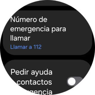 Pulsa Número de emergencia para llamar.